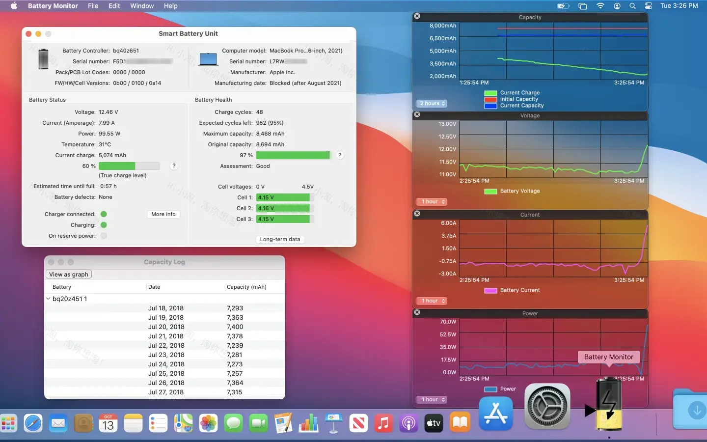 Battery Monitor For Mac v4.9 电池状态显示工具